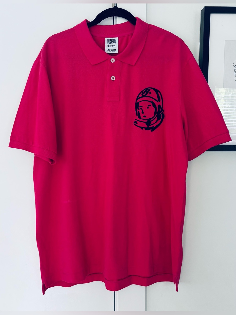 Billionaire Boys Club Pink Pique Cotton Polo SS shirt size XXL